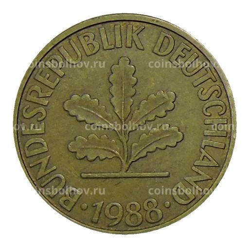 Монета 10 пфеннигов 1988 года G Германия