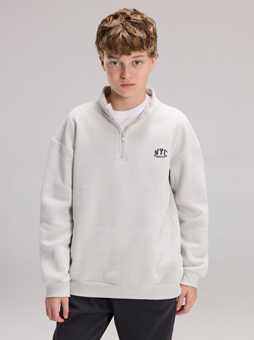 Bask?l? Erkek ?ocuk Sweatshirt ve E?ofman Alt?