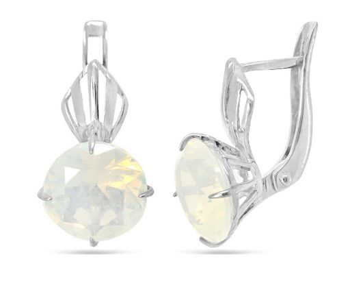Серьги из серебра лунный камень, СПН37185