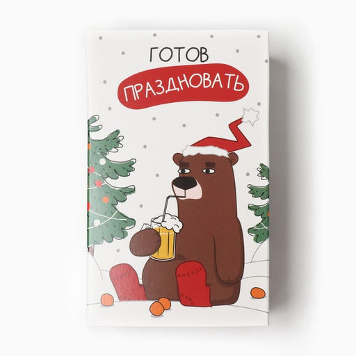 Носки мужские новогодние KAFTAN «Готов праздновать» 2 пары, размер 41-44 (27-29 см)