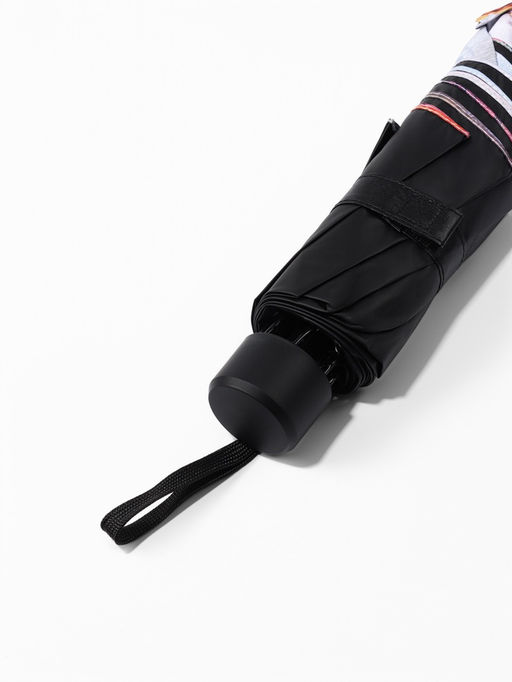 Зонт механический Цветочная картина, эпонж, 4 сложения, 8 спиц, R=48/55 см, d=96 см, МИКС