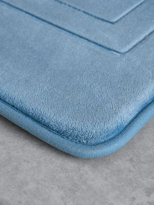 Коврик для туалета 50x60 синий полиэстер 100%