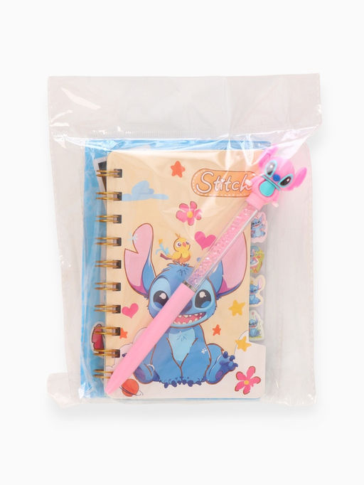 Подарочный набор: блокнот А6, 65 л, ручка, стикеры-наклейки, Стич