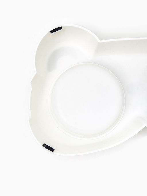 Миска двойная «Панда», 2×160 мл, пластик, белая, серая