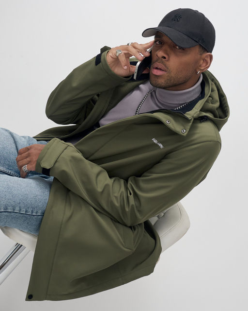 Парка спортивная мужская с капюшоном softshell цвета хаки 9565Kh - Mtforce фото 18