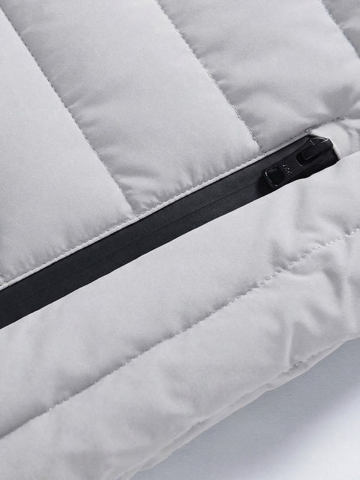 Куртка мужская удлинённая стёганая с капюшоном и графеновой подкладкой утеплитель тинсулейт