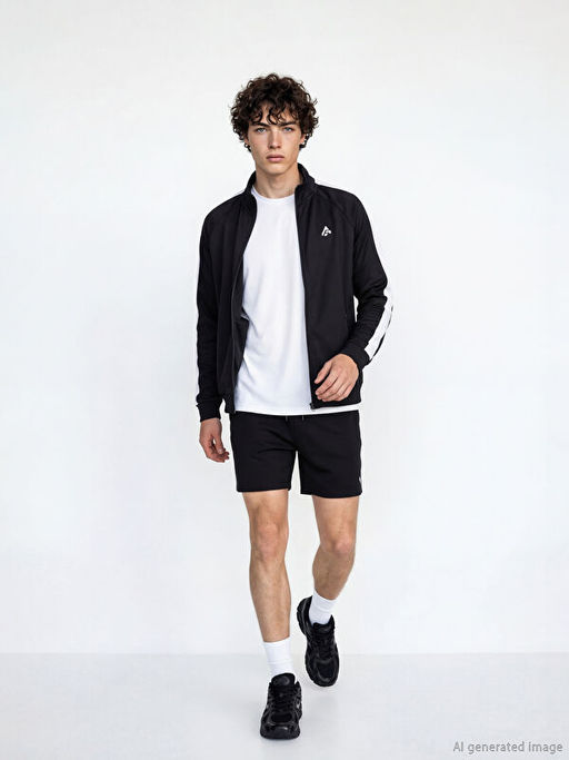 ?eritli Erkek Fermuarl? Sweatshirt