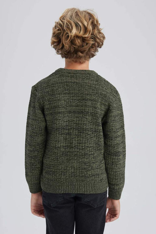 Свитер с круглым вырезом для мальчика - Defacto фото 6