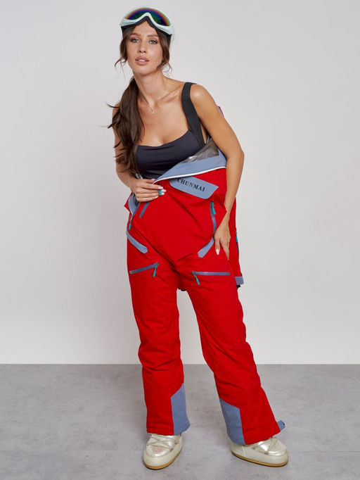 Горнолыжный комбинезон женский зимний красного цвета 2323Kr - Chunmai фото 23