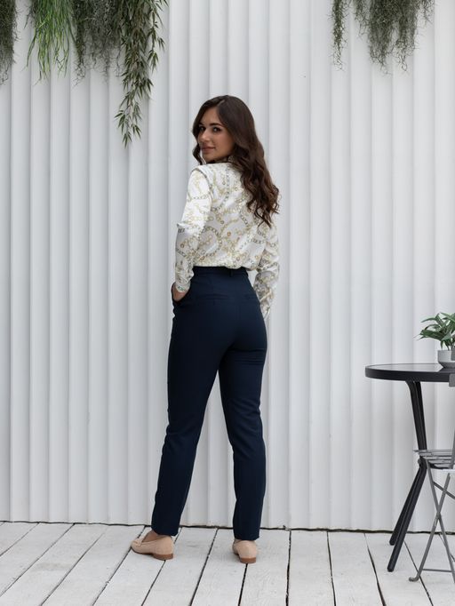 брюки вискозные прямого силуэта, зауженные к низу - Трика фото 5