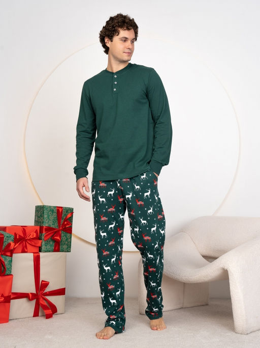 Комплект новогодняя пижама из 100% хлопка - Binita фото 4
