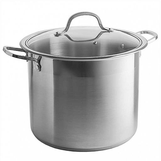 Кастрюля нерж. 15,0 л стекл. крышка 28*23 см, арт. ВЕ-128-15L