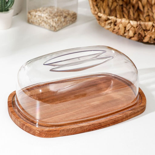 Хлебница Rosemary, 27×18.5×10 см, пластик, деревянное дно