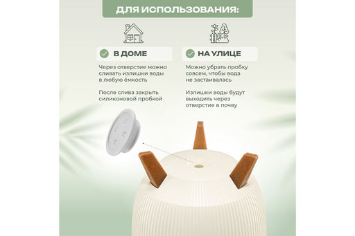 Кашпо 5,4 л 24*24*20 см Винто слоновая кость (модель 660) - Elan gallery фото 4