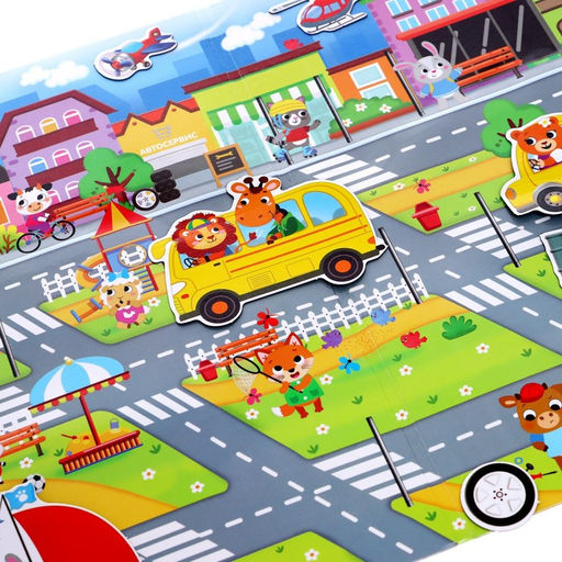 Книжка- игрушка Магнитный транспорт - Буква-ленд фото 3