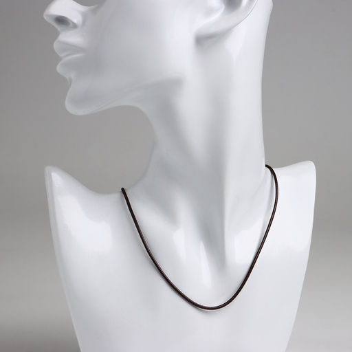 Цена за 10 шт. Шнурок нейлоновый d=1.5 мм, 43 см + удлинитель, чёрный