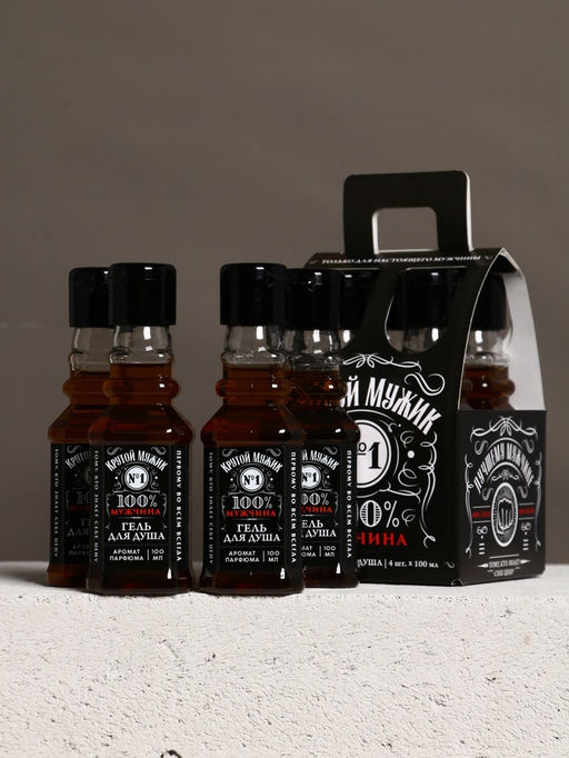 Гель для душа Крутой мужик, набор 4 шт. ? 100 мл, Чистое счастье  фото 2