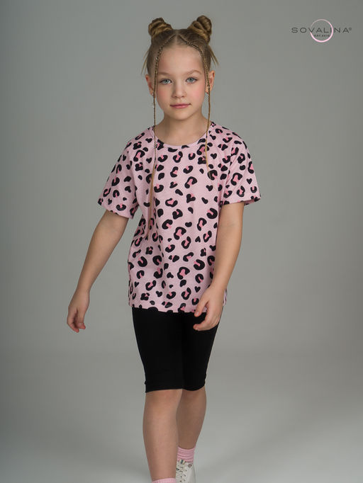 Костюм Актив нежный леопард-черный - Sovalina фото 19