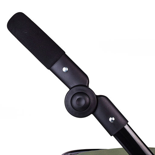 Коляская кукольная металлическая, прогулочная, с корзиной, серо-зеленая