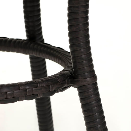 Стол садовый из искусственного ротанга, 75×72×72 см, металл, цвет венге