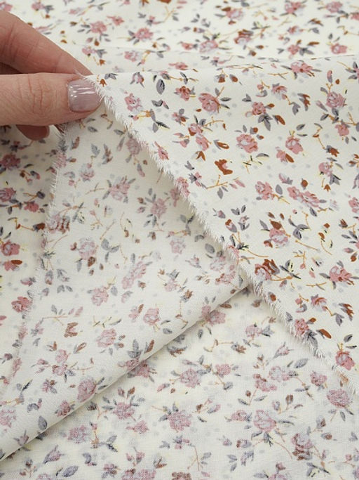 Штапель Бетти цв.кремовый, ш.1.45м, вискоза-100%, 100гр/м.кв - Купава фото 12