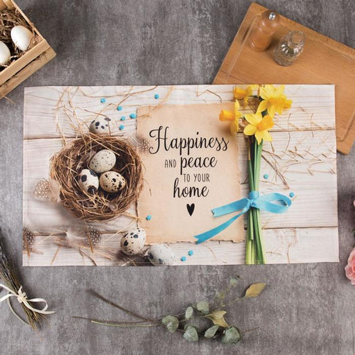 Полотенце Этель Счастья и мира Вашему дому 40х73 см, 100% хл, саржа 190 гр/м2  фото 6