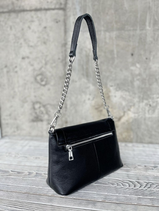 Женская кожаная сумка через плечо 8722-9 Блек - Sergio valentini фото 3