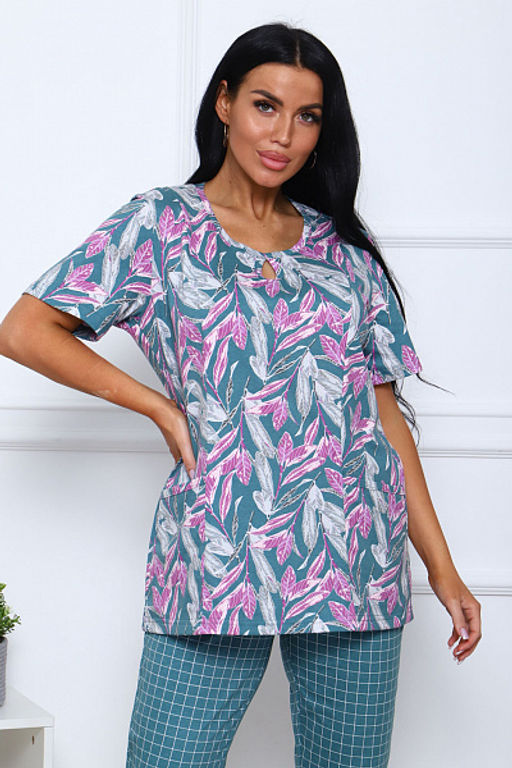 Костюм с бриджами (00990, зеленый) - Плиона фото 10