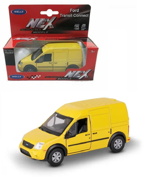 Welly. Машинка 1:38 "Ford Transit Connect" пруж. мех., арт.43631W-Y желтый