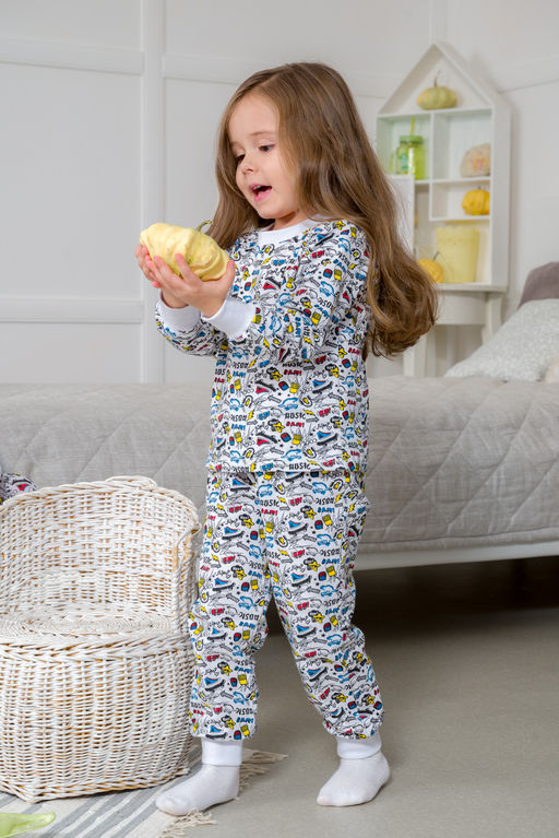 Пижама подростковая из кулирки пенье на манжетах Дрёма графити - Амадэль фото 20