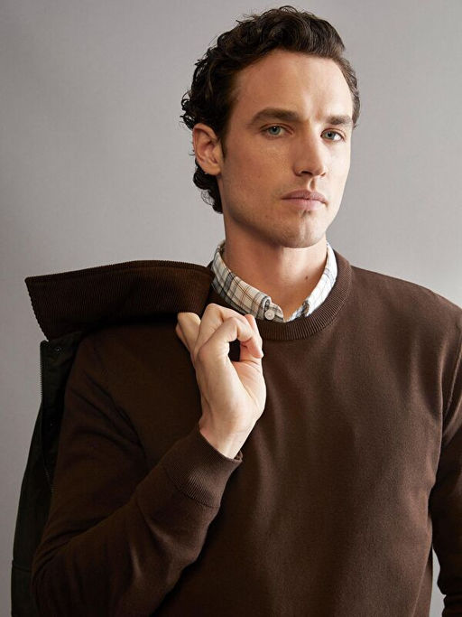 Bisiklet Yaka Basic Erkek Triko Kazak