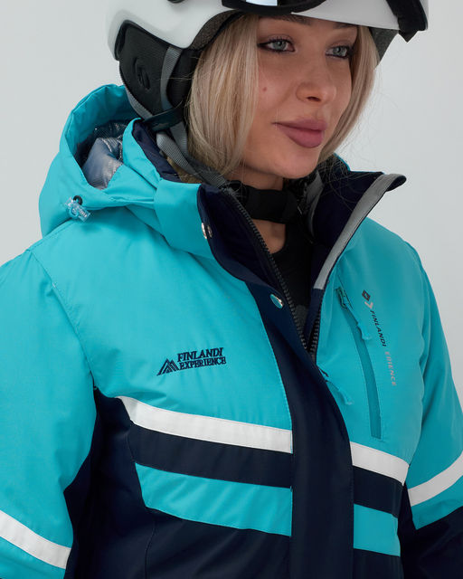 Горнолыжный костюм женский зимний бирюзового цвета 02808Br - Mtforce фото 6