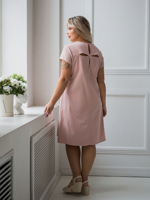 Платье 1453 пудровый