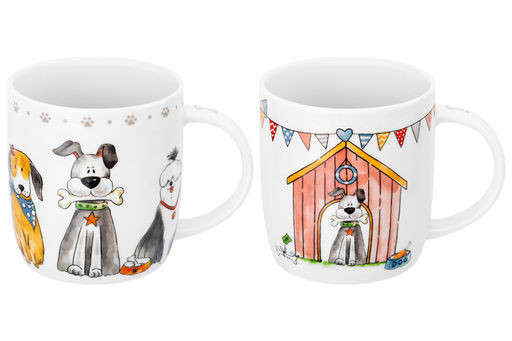 Набор 2 кружек 360 мл 12*8,5*9 см Собачки NEW BONE CHINA - Elan gallery фото 4