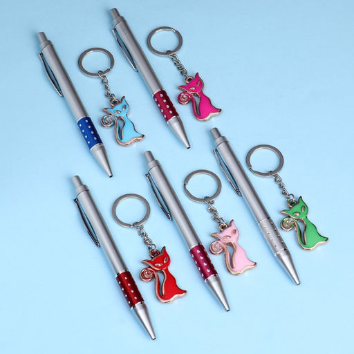 Набор подарочный 2в1 (ручка, брелок кошка) микс - Simaland фото 3