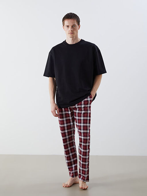 Standart Kal?p Ekose Erkek Pijama Alt