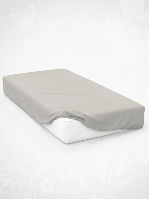 Трикотажная простынь на резинке Дымка Ясельный - Luteks фото 2