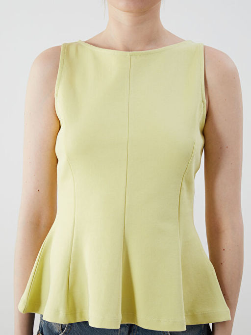 Kay?k Yaka Peplum Bluz