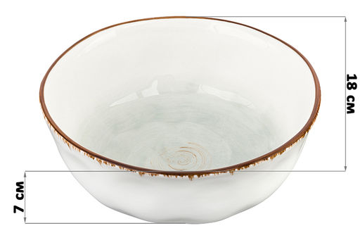 Салатник 1 л 18*18*7 см Кантри голубой, фарфор - Elan gallery фото 2