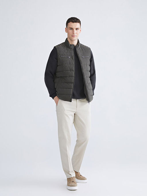 Standart Kal?p Dik Yaka Erkek ?i?me Yelek