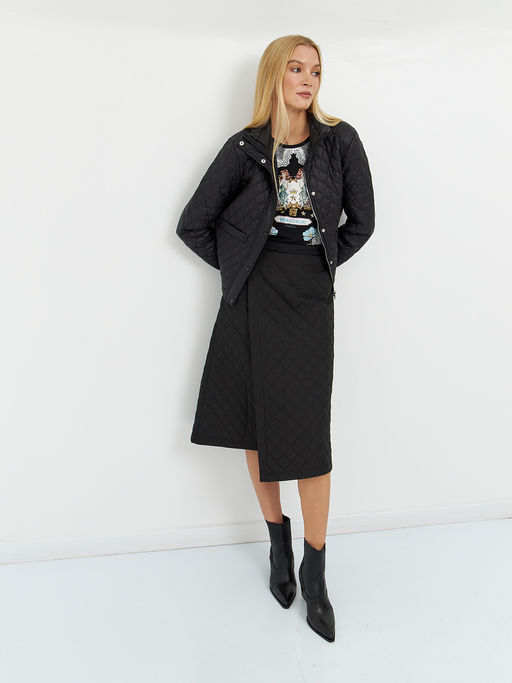 юбка черная стеганая - Glenfield фото 3