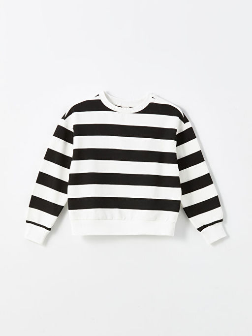 Bisiklet Yaka K?z ?ocuk Kal?n Sweatshirt