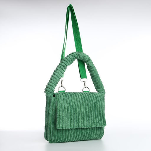 Сумка молодёжная на магните, цвет зелёный - Simaland фото 3