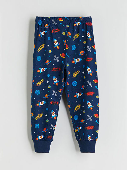 Beli Lastikli Bask?l? Erkek ?ocuk Pijama Alt