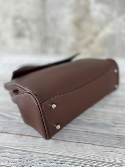 Женская кожаная сумка-портфель 8399-2 Кофе - Sergio valentini фото 6