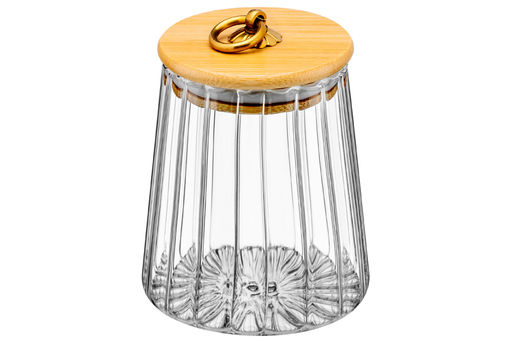 Банка стеклянная 650 мл 10*10*13 см с деревянной крышкой с силиконовым уплотнителем - Elan gallery фото 7
