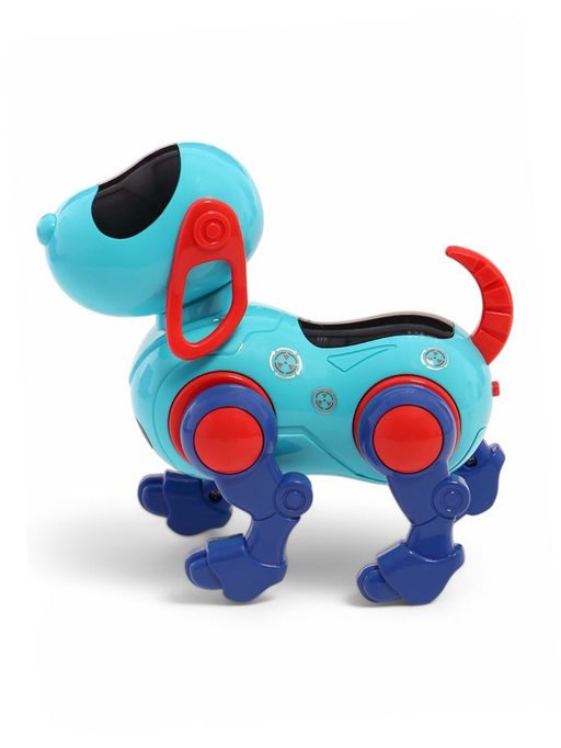 Робот-собака IQ DOG, световые и звуковые эффекты, русские песенки, работает от батареек, цвет голубой - IQ BOT фото 3