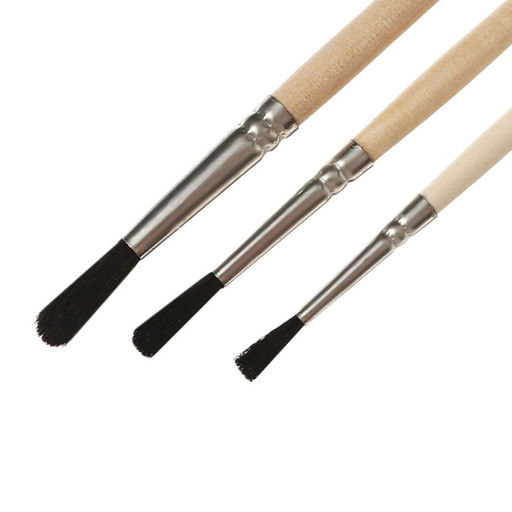 Цена за 2 шт. Набор кистей для рисования, белка, 3 штуки: №: 2, 3, 4, Calligrata, круглые, деревянная ручка, в пакете