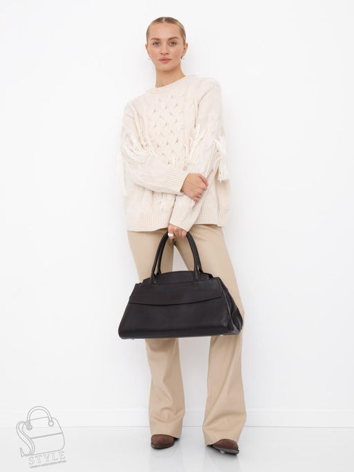 Сумка женская кожаная 3380-2QP d.coffee Polina&Eiterou в Новосибирске