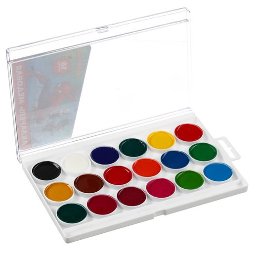 Акварель медовая, 18 цветов «Человек-паук», европодвес